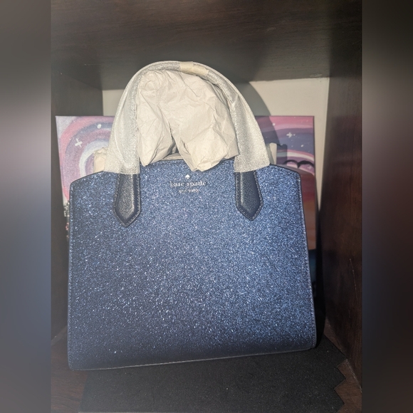 kate spade Handbags - NWT Kate Spade Navy Glitter Satchel